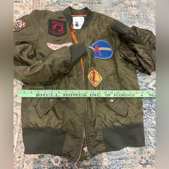 Uncle Ralph Dark Green Bomber Jacket, size Large - Picture 3 of 7